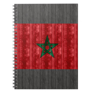 Wooden Moroccan Flag Notebook