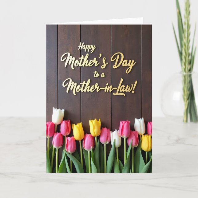 Wooden Mothers Day Love Card (Front)