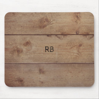 "Wooden" Mousepad with (or without) Initial(s)