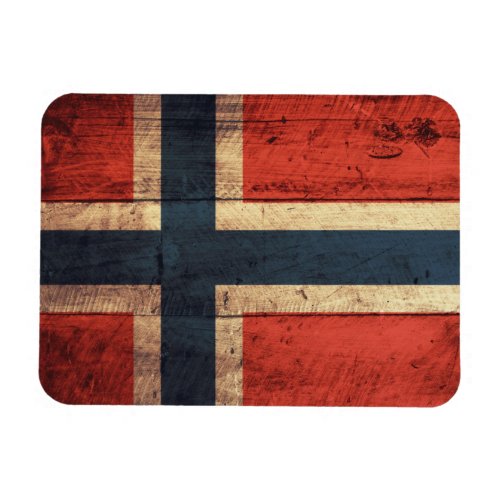 Wooden Norway Flag Magnet