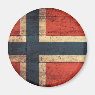 Wooden Norway Flag Magnet