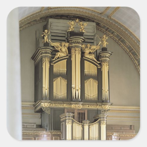 Wooden organ case c1685_6 square sticker