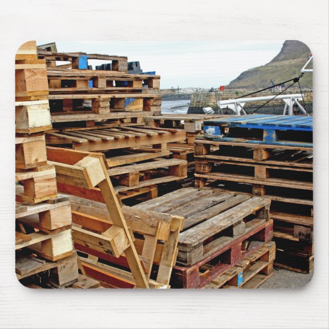 Wooden Pallets on the Dock Mouse Pad (Front)