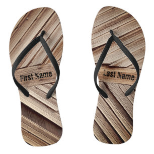 Wooden Panels Flip Flops