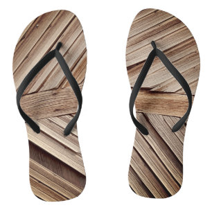 Wooden Panels Flip Flops