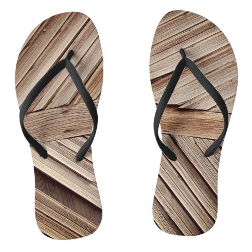 Wooden Panels Flip Flops