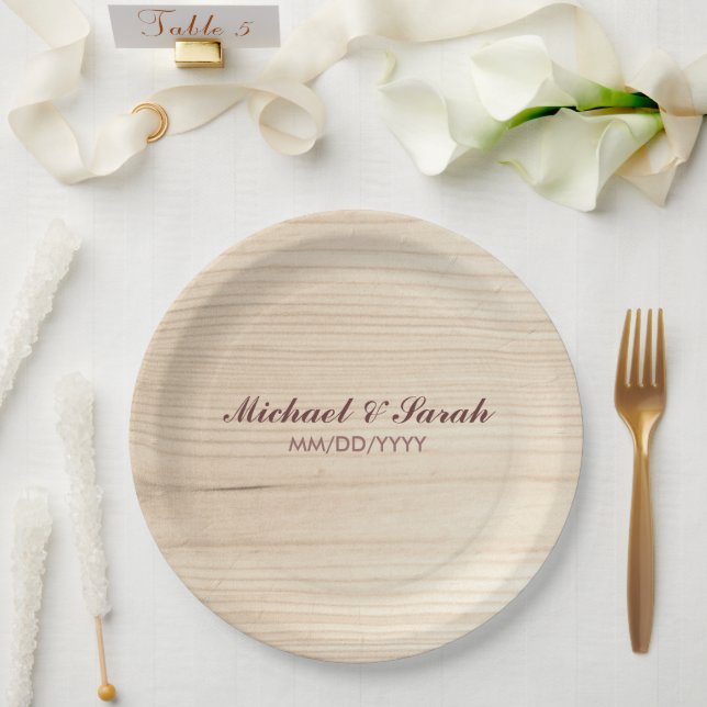 Wooden Paper Plates (Wedding)