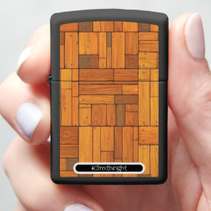Wooden Patterned Lighter with Engraved Consent