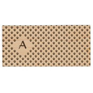 Wooden Paw Print Pattern USB Drive