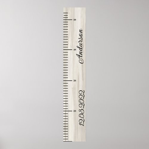 Wooden Personalised Baby Boy Growth Chart