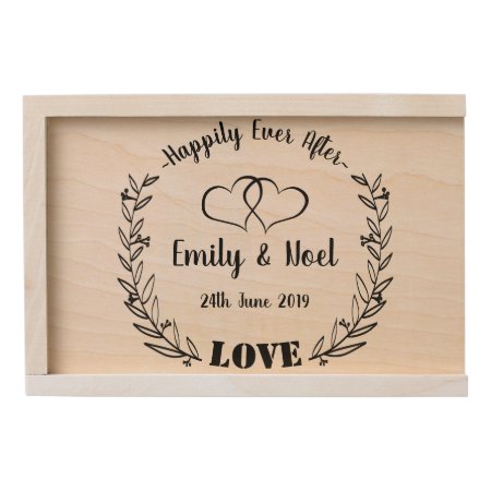 Wooden Personalized Wedding Memory Box