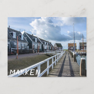 Wooden pier in Marken, Netherlands Postcard
