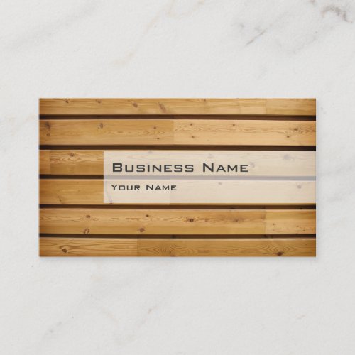 Wooden Plank Business Card Template