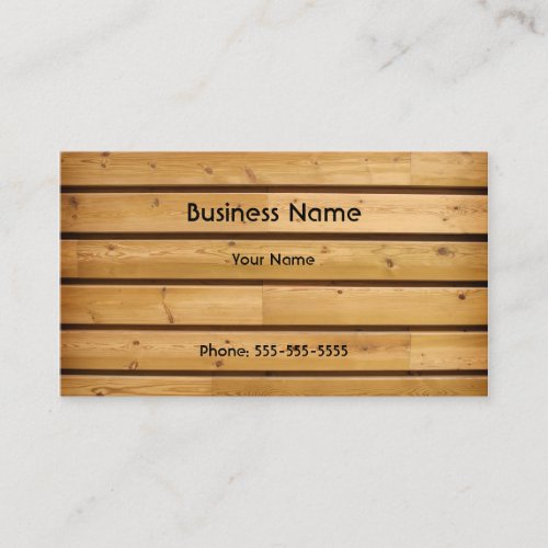 Wooden Plank Business Card Template