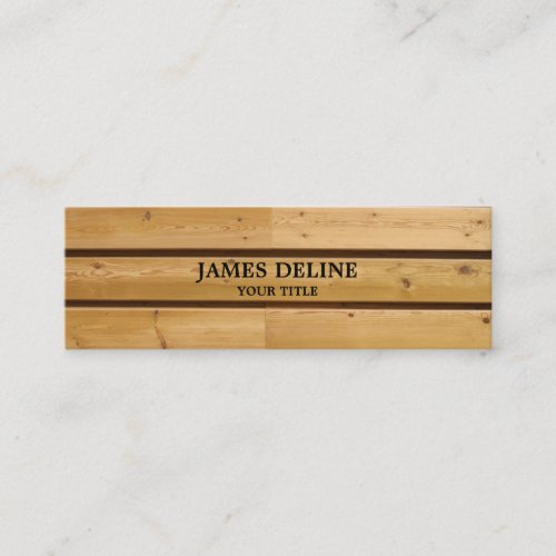 Wooden Plank Handyman Construction Mini Business Card