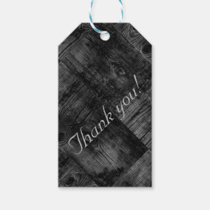 Wooden plank wood texture gray black white gift tags