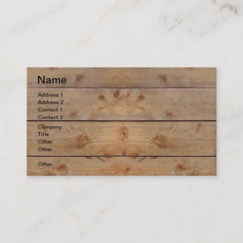 Wooden Planks Business Card