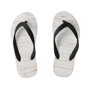 wooden planks kid's flip flops