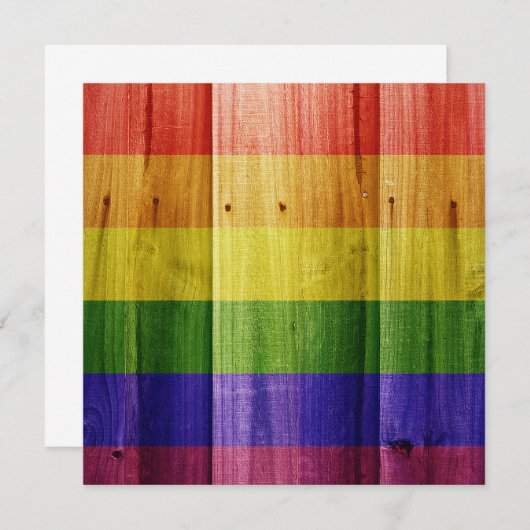 Wooden rainbow pride flag (Front/Back)