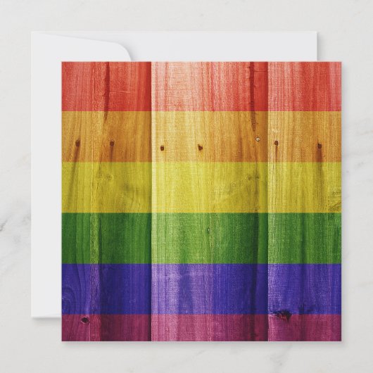 Wooden rainbow pride flag (Front)