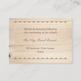 Wooden Reception Enclosure Card