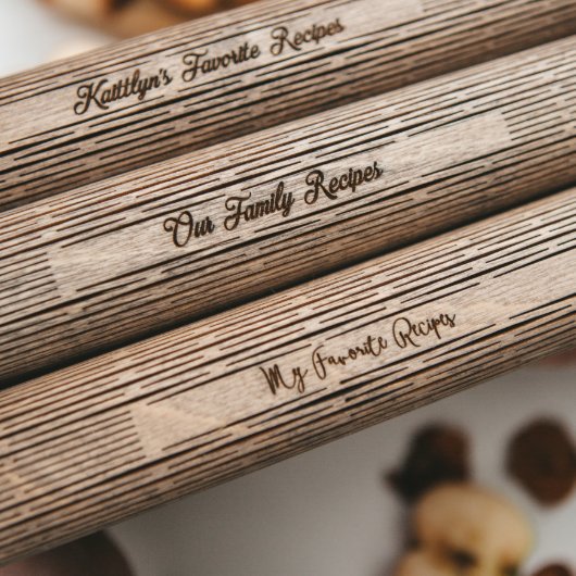 Wooden Recipe Book Peppers  (Spine)