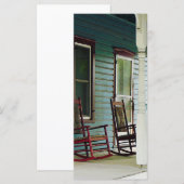 Wooden Rocking Chairs on Porch (Front/Back)