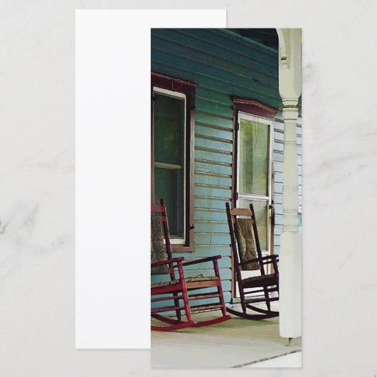 Wooden Rocking Chairs on Porch (Front/Back)