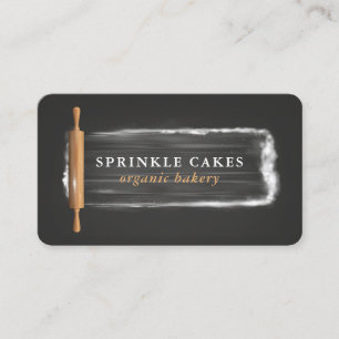 Wooden Rolling Pin Bakery Business Card