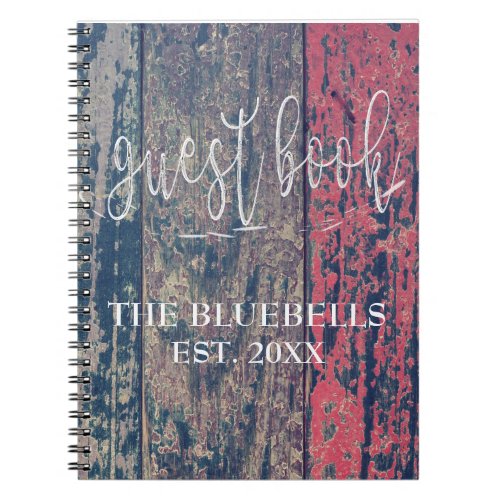 Wooden Rough Timber Beach House Personalized Notebook