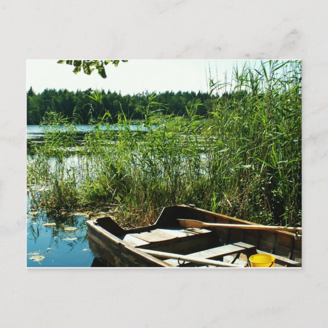 Wooden Rowing Boat Postcard (Front)