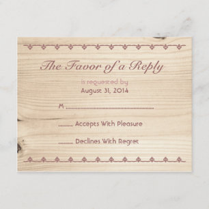 Wooden RSVP Card
