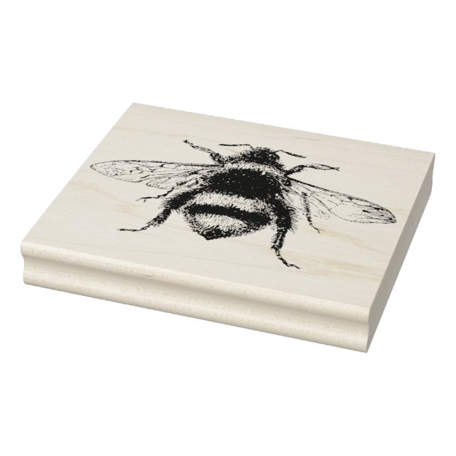 Wooden Rubber Stamp - Honey Bee (Stamp)