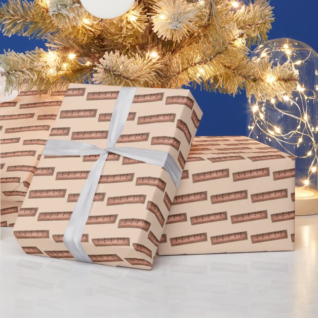 Wooden Ruler School Supplies Math Teacher Wrapping Paper (Holidays)