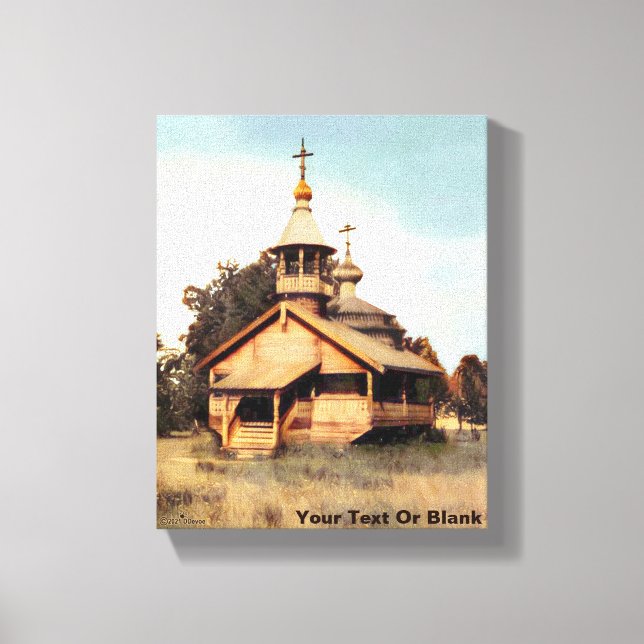 Wooden Russian Church Canvas Print (Front)