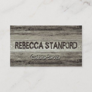 Wooden Rustic Background Business Card