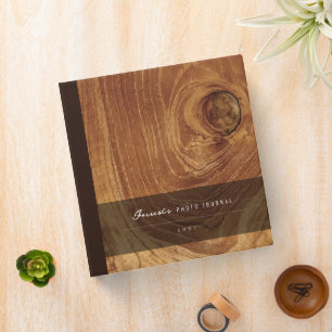 Wooden Rustic Teak Wood Texture Wood Grain Photo 3 Ring Binder