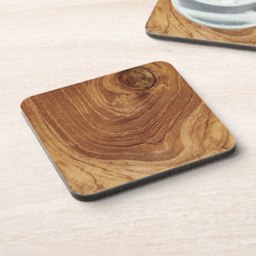 Wooden Rustic Teak Wood Texture Wood Grain Photo Beverage Coaster