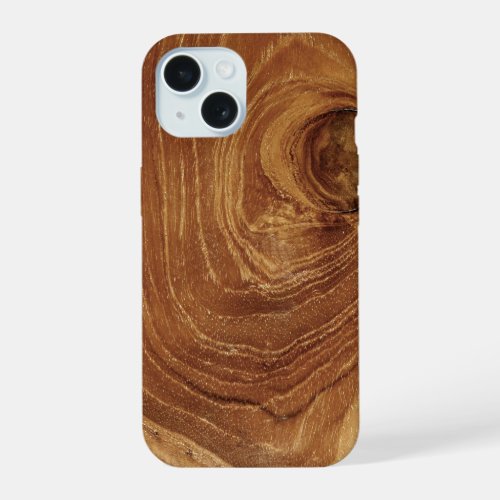 Wooden Rustic Teak Wood Texture Wood Grain Photo iPhone 15 Case