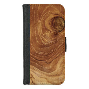 Wooden Rustic Teak Wood Texture Wood Grain Photo iPhone 8/7 Wallet Case