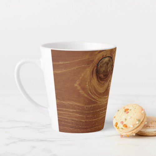 Wooden Rustic Teak Wood Texture Wood Grain Photo Latte Mug