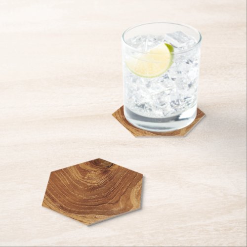 Wooden Rustic Teak Wood Texture Wood Grain Photo Paper Coaster