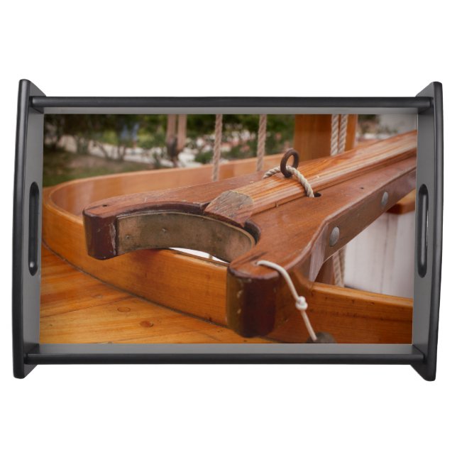 Wooden Sailboat Boom w Yoke  Serving Tray (Front)