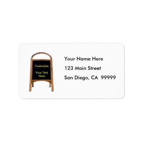 Wooden Sandwich Board Label