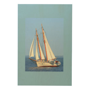 Wooden schooner sailing Thunder_Cove Wood Wall Art