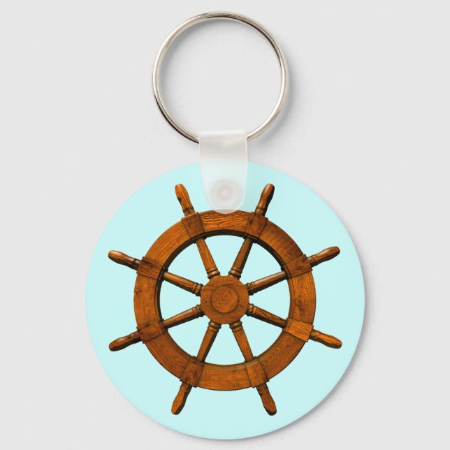 Wooden Ships Helm Keychain (Front)