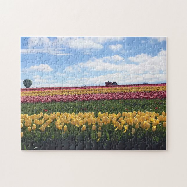 Wooden Shoe Tulip Farm, Woodburn, Oregon Jigsaw Puzzle (Horizontal)