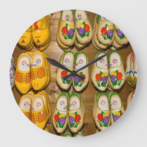 Wooden Shoes Dutch Village Shop Noordhuizen Large Clock