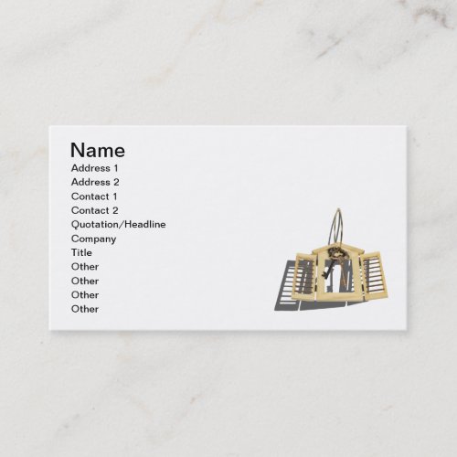 Wooden Shutter Keys on Ring Business Card Template