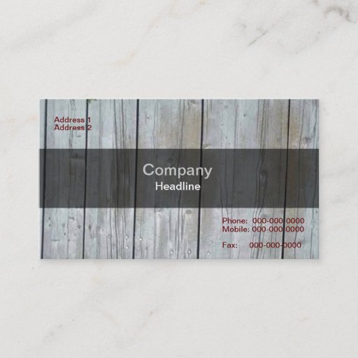 Customizable Wooden Siding Business Card